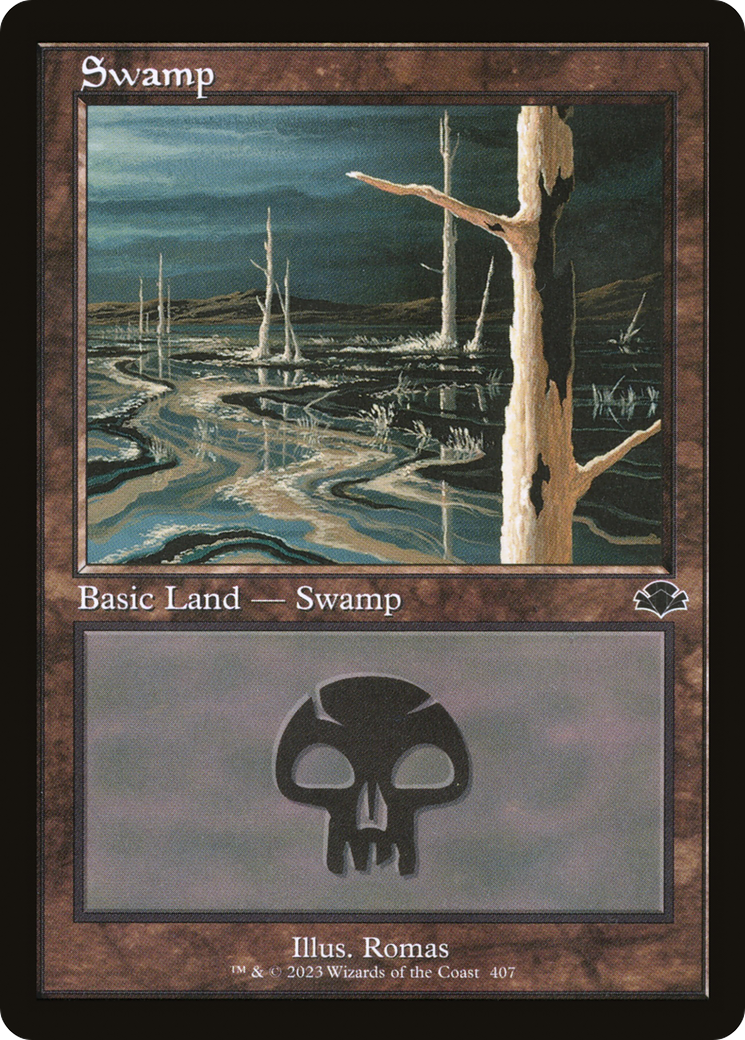Image of Swamp (407) (Retro Frame) (DMR-407) - Dominaria Remastered Foil