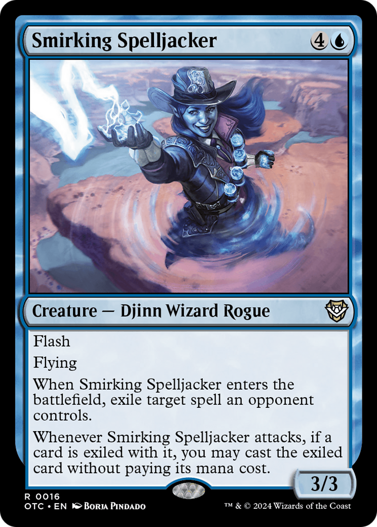 Image of Smirking Spelljacker (OTC-016) - Outlaws of Thunder Junction Commander