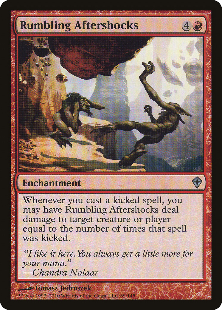 Image of Rumbling Aftershocks (WWK-089) - Worldwake Foil