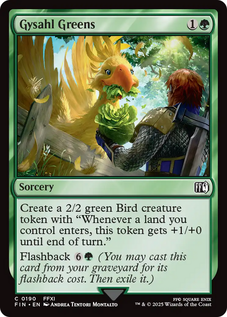 Image of Gysahl Greens (FIN-190) - FINAL FANTASY Foil