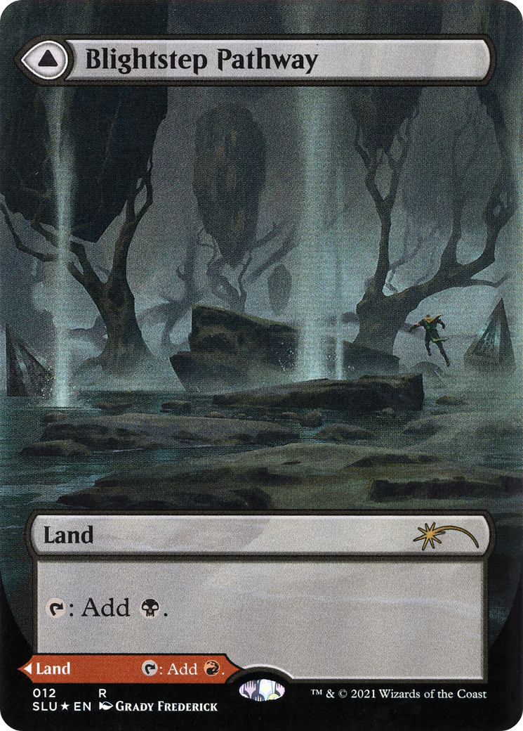 Image of Blightstep Pathway (Borderless) (SLU-012) - Secret Lair: Ultimate Edition: (Showcase) (Borderless) Foil