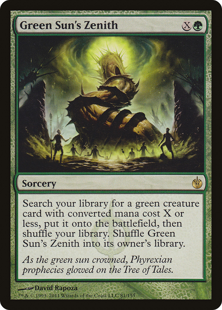 Image of Green Sun's Zenith (MBS-081) - Mirrodin Besieged Foil