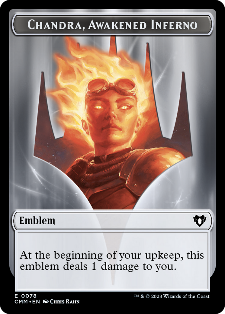 Image of Chandra, Awakened Inferno Emblem (TCMM-078) - Commander Masters Tokens