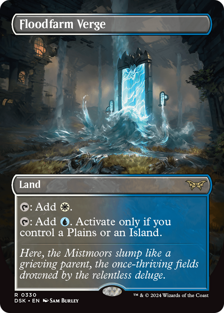 Image of Floodfarm Verge (Borderless) (DSK-330) - Duskmourn: House of Horror (Borderless) Foil