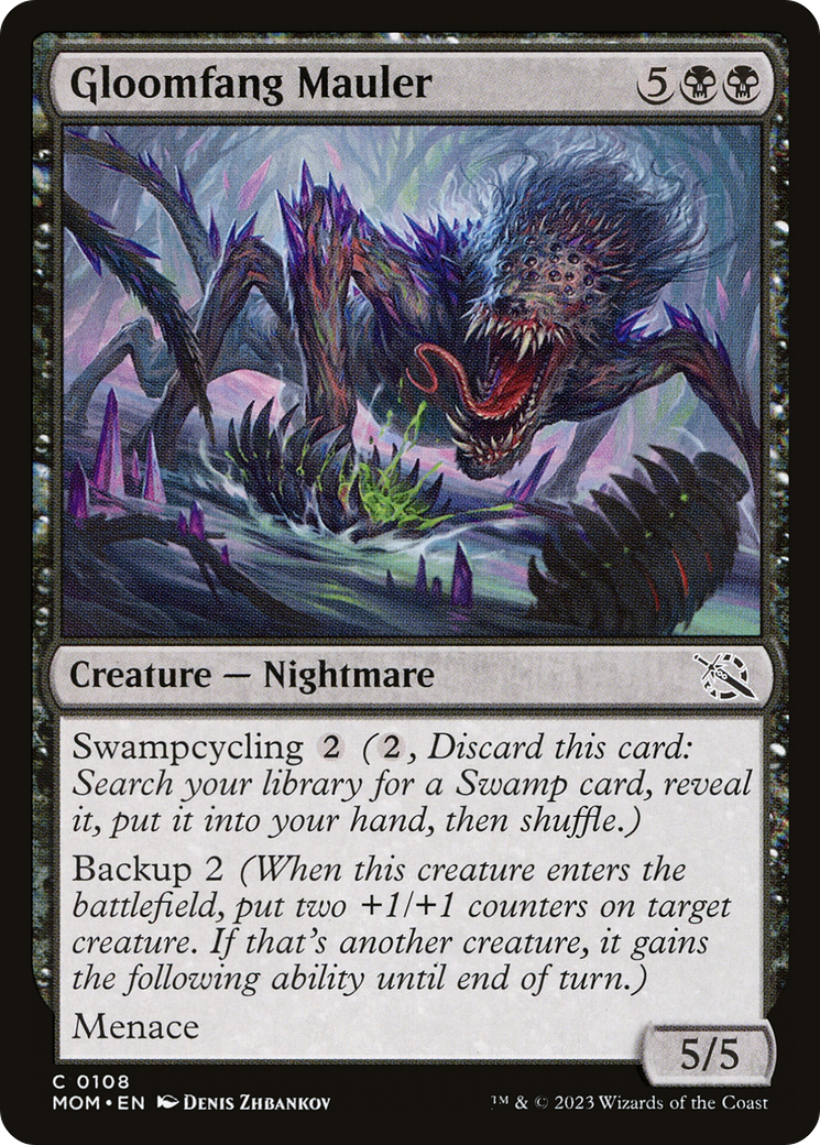 Image of Gloomfang Mauler (MOM-108) - March of the Machine Foil