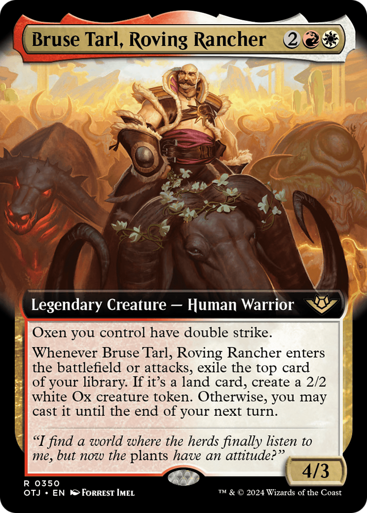 Image of Bruse Tarl, Roving Rancher (Extended Art) (OTJ-350) - Outlaws of Thunder Junction: (Extended Art) Foil