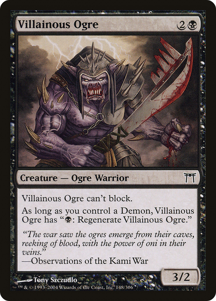 Image of Villainous Ogre (CHK-148) - Champions of Kamigawa
