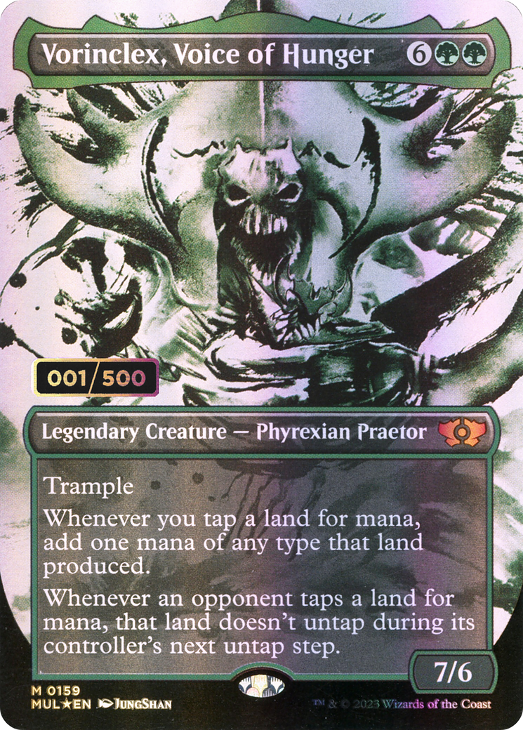 Image of Vorinclex, Voice of Hunger (Serial Numbered) (MUL-159) - Multiverse Legends: (Showcase) (Borderless) Foil