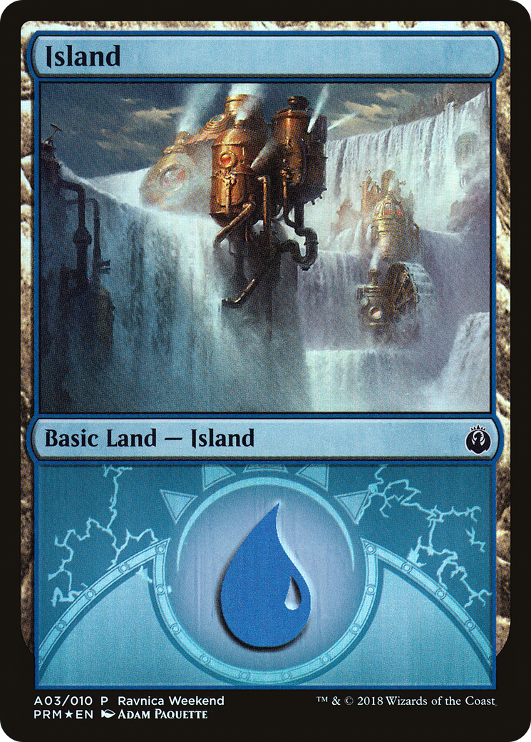 Image of Island - Izzet (A03) (LARP-003) - GRN Ravnica Weekend Foil