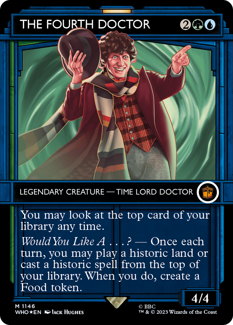 Image of The Fourth Doctor (Showcase) (Surge Foil) (WHO-1146) - Doctor Who: (Showcase) (Borderless) Foil