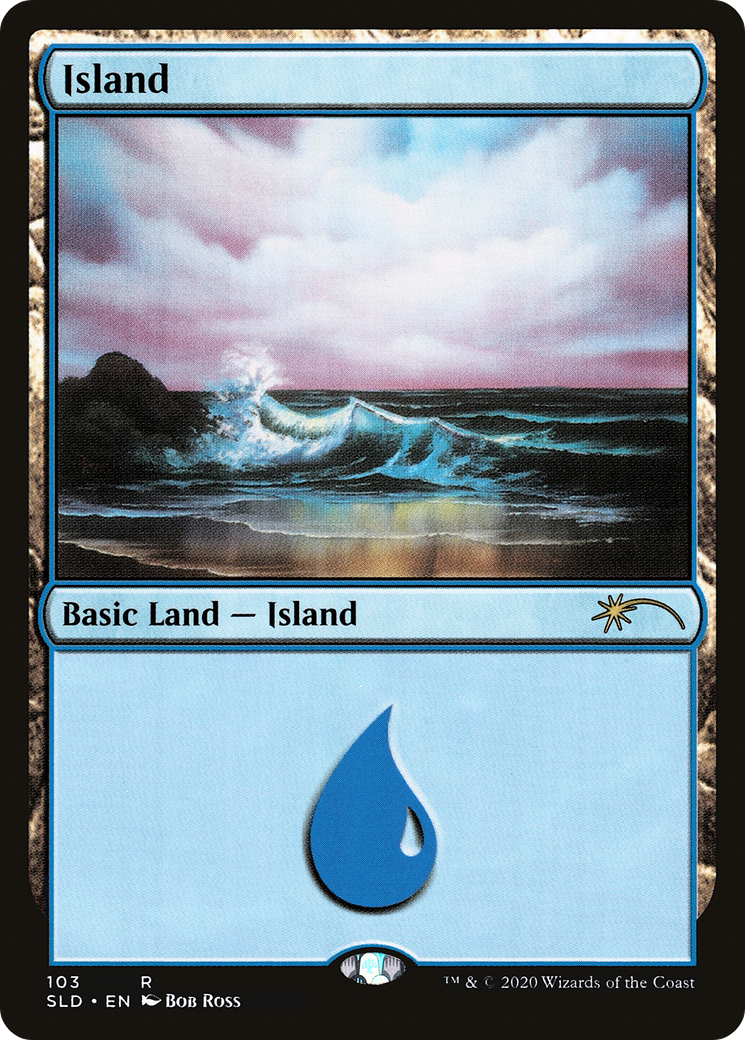Image of Island (103) (Bob Ross) (SLD-103) - Secret Lair Drop Foil