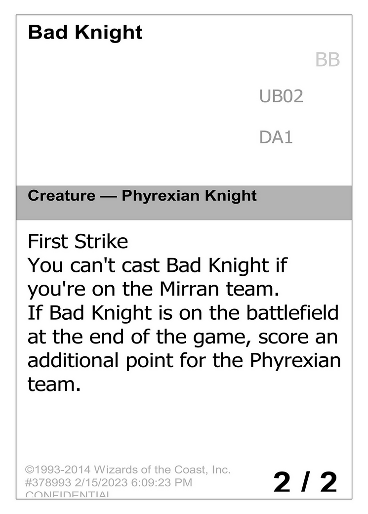 Image of Bad Knight (UNK-UB02A) - Unknown Event