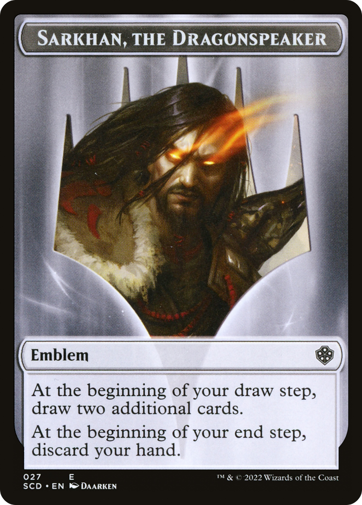 Image of Sarkhan, the Dragonspeaker Emblem (TSCD-027) - Starter Commander Deck Tokens Foil