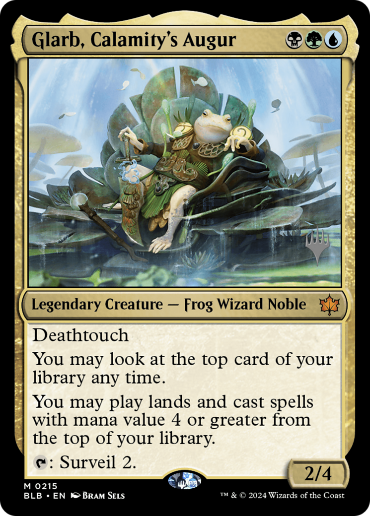 Image of Glarb, Calamity's Augur (PPBLB-215) - Bloomburrow Promos