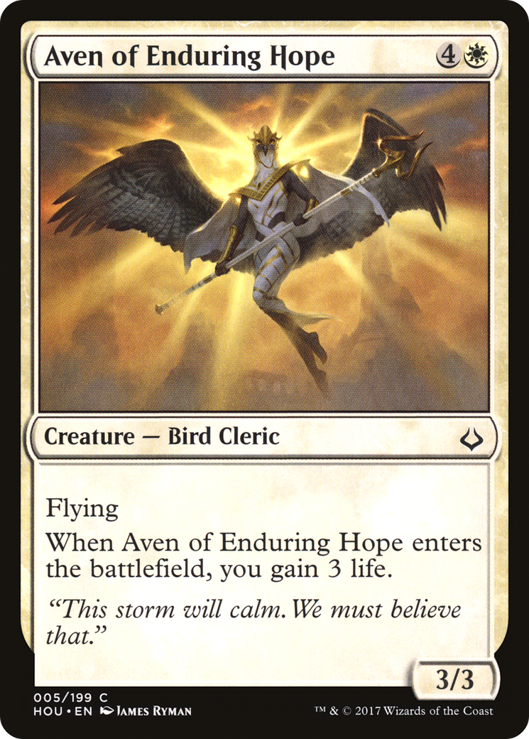 Image of Aven of Enduring Hope (HOU-005) - Hour of Devastation Foil