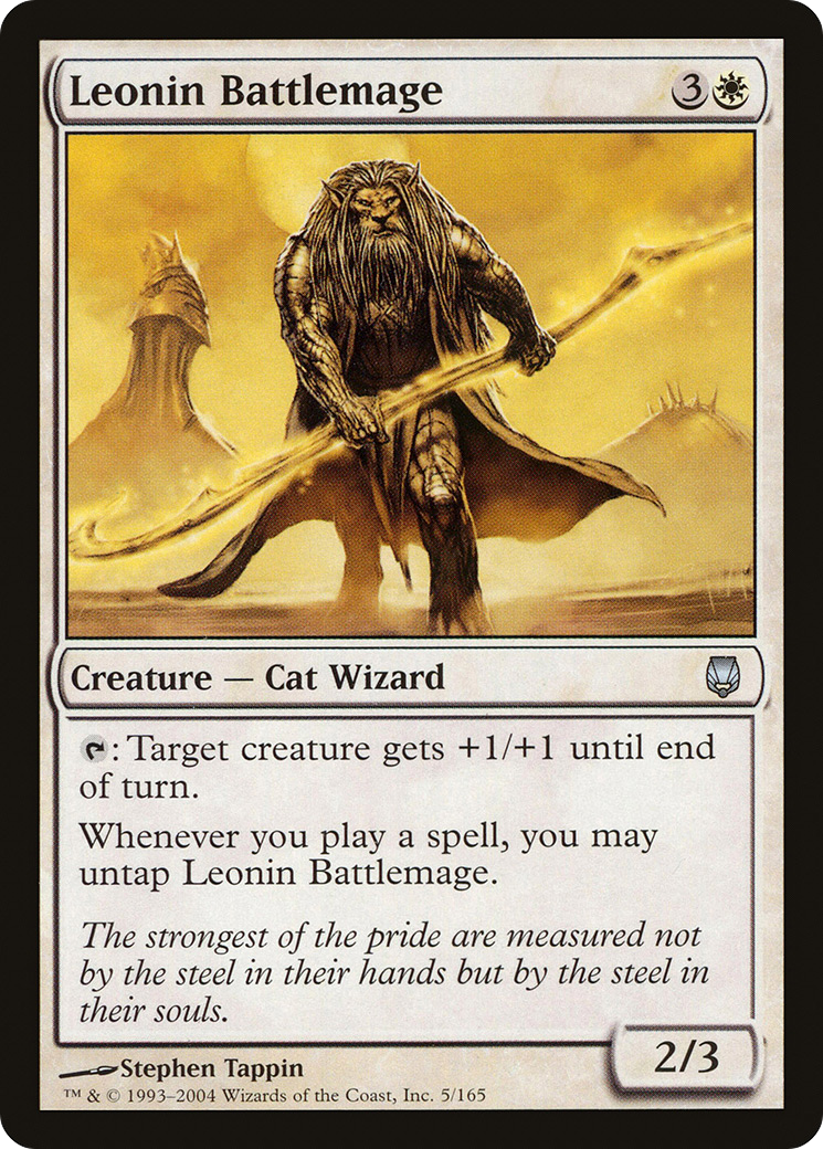 Image of Leonin Battlemage (DST-005) - Darksteel Foil