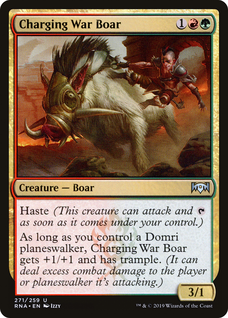 Image of Charging War Boar (RNA-271) - Ravnica Allegiance
