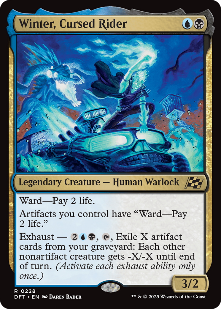 Image of Winter, Cursed Rider (DFT-228) - Aetherdrift Foil