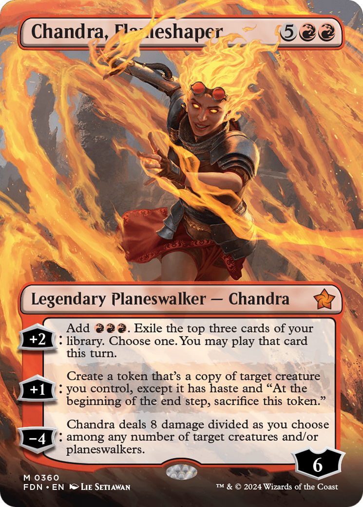 Image of Chandra, Flameshaper (Borderless) (FDN-360) - Foundations (Borderless) Foil