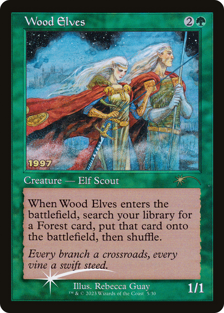 Image of Wood Elves (30A-P-005) - 30th Anniversary Play Promos Foil