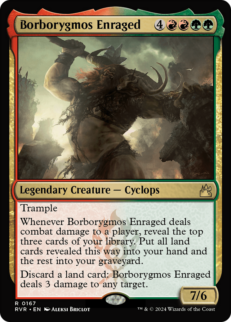 Image of Borborygmos Enraged (RVR-167) - Ravnica Remastered Foil
