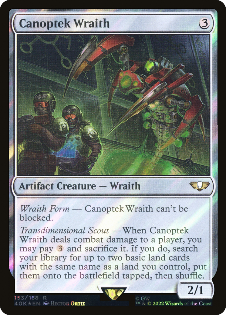 Image of Canoptek Wraith (Surge Foil) (40K-153) - Warhammer 40,000 Commander Foil