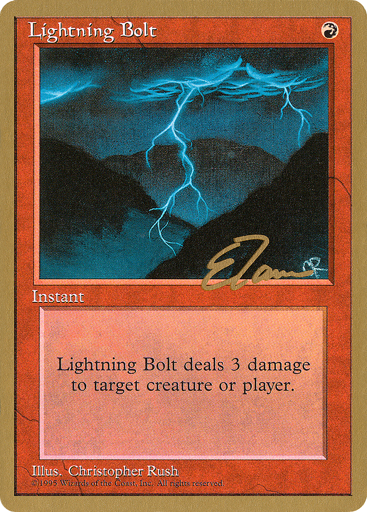 Image of Lightning Bolt - 1996 Eric Tam (4ED) (WCD-) - Pro Tour Collector Set