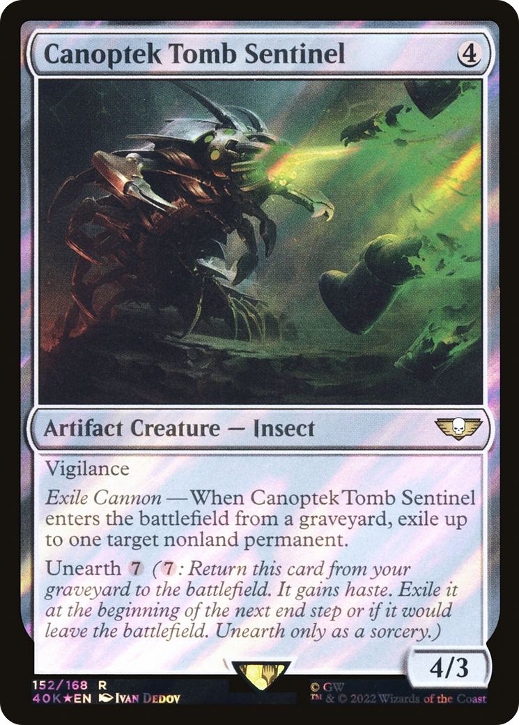 Image of Canoptek Tomb Sentinel (Surge Foil) (40K-152) - Warhammer 40,000 Commander Foil