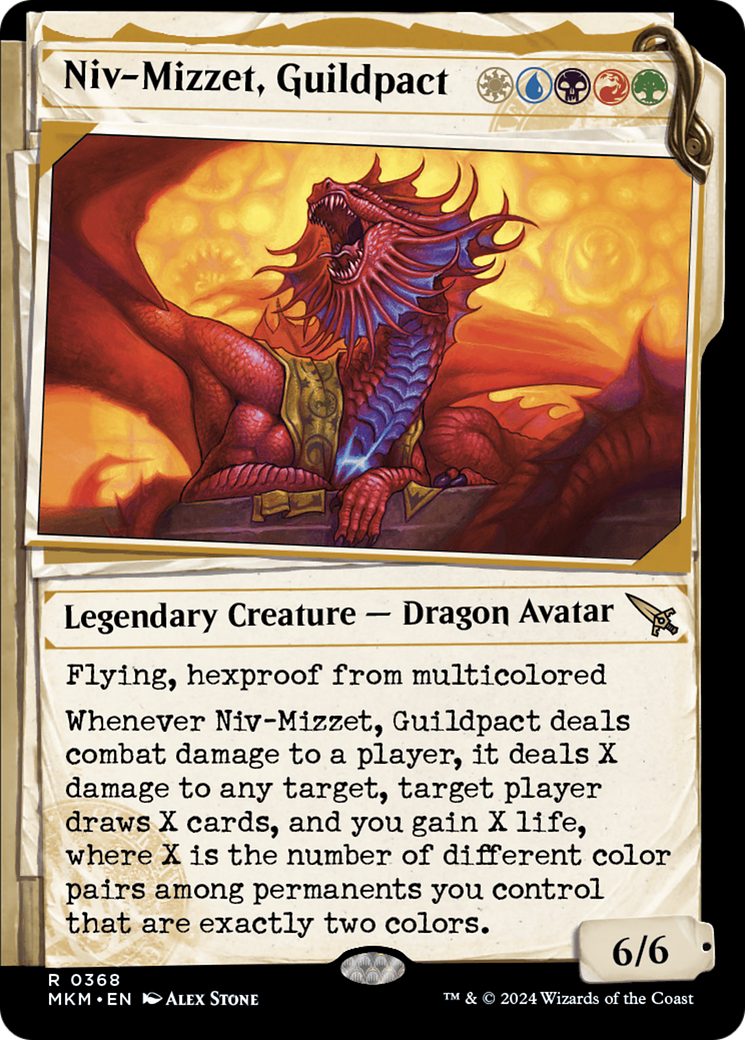 Image of Niv-Mizzet, Guildpact (Showcase) (368) (MKM-368) - Murders at Karlov Manor: (Showcase) Foil