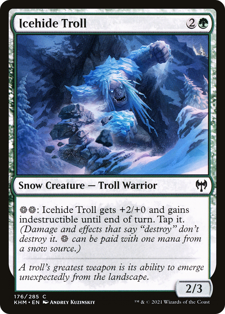 Image of Icehide Troll (KHM-176) - Kaldheim: (snow)