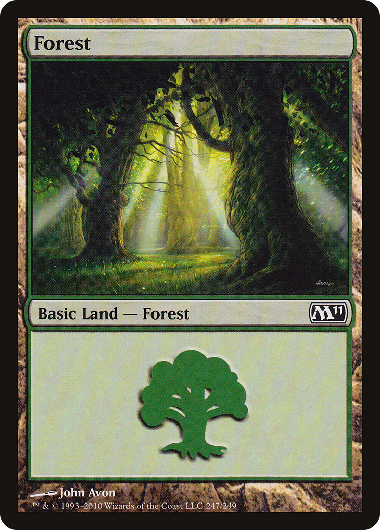 Image of Forest (247) (M11-247) - Magic 2011 Foil