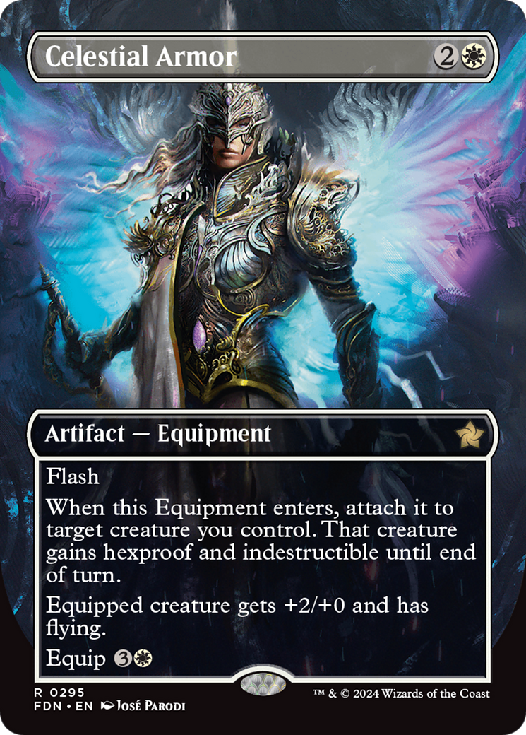 Image of Celestial Armor (Borderless) (FDN-295) - Foundations (Borderless)