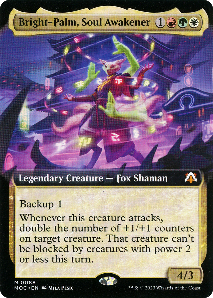 Image of Bright-Palm, Soul Awakener (Extended Art) (MOC-088) - March of the Machine Commander: (Extended Art)
