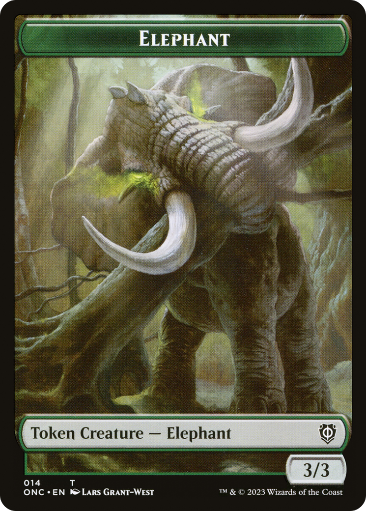 Image of Elephant (TONC-014) - Phyrexia: All Will Be One Commander Tokens