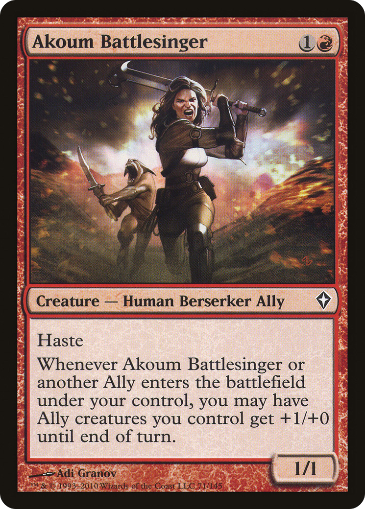 Image of Akoum Battlesinger (WWK-071) - Worldwake Foil