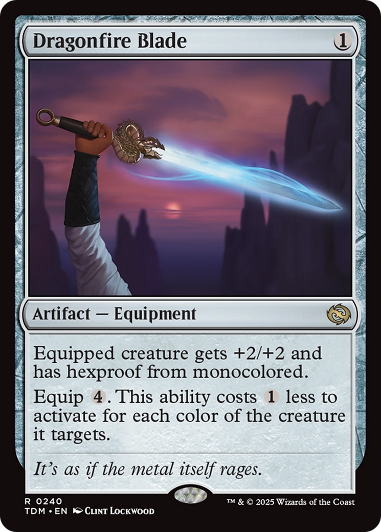 Image of Dragonfire Blade (TDM-240) - Tarkir: Dragonstorm Foil