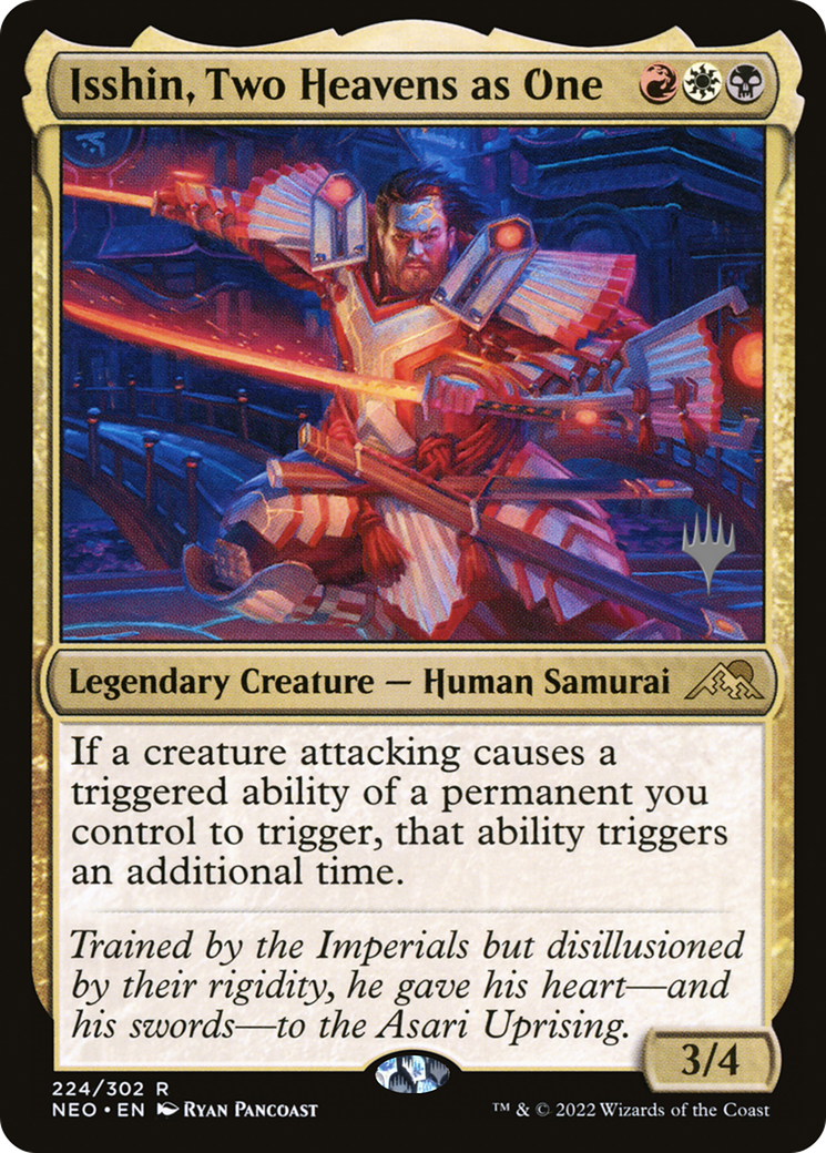 Image of Isshin, Two Heavens as One (PPNEO-224) - Kamigawa: Neon Dynasty Promos Foil