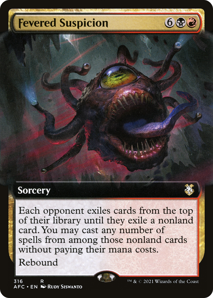 Image of Fevered Suspicion (Extended Art) (AFC-316) - Forgotten Realms Commander: (Extended Art)