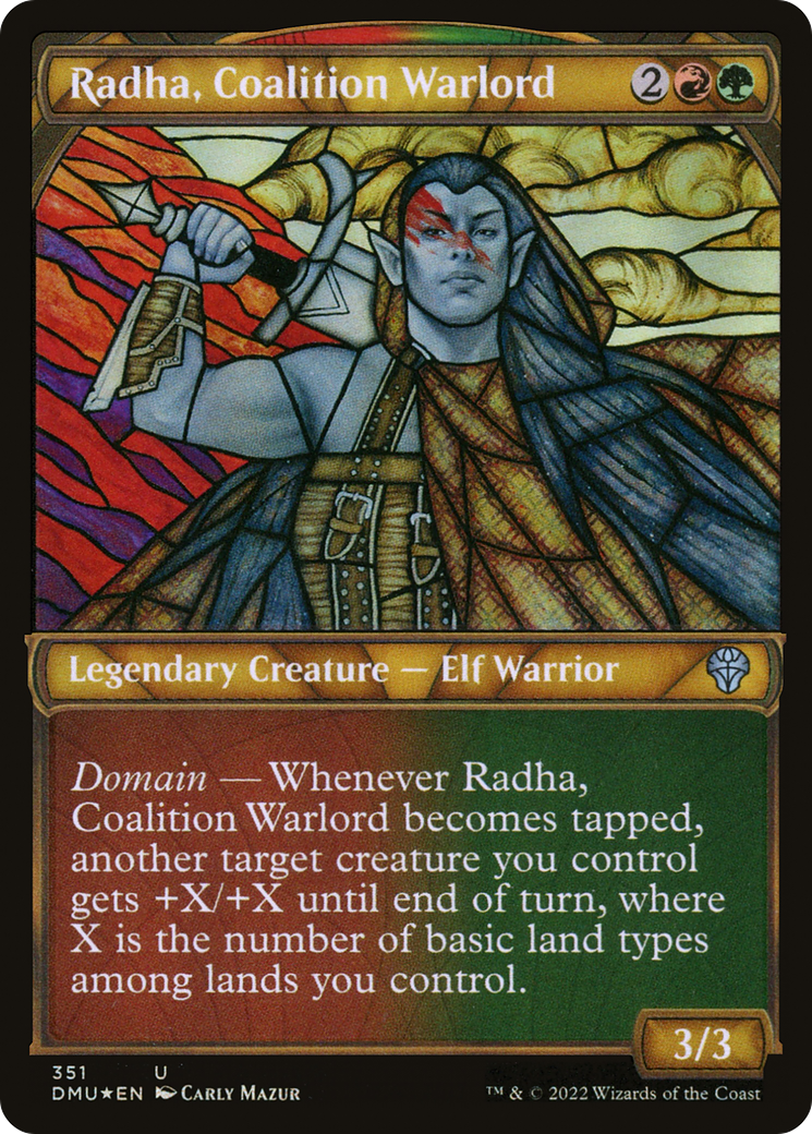 Image of Radha, Coalition Warlord (Textured Foil) (DMU-351) - Dominaria United: (Showcase) Foil