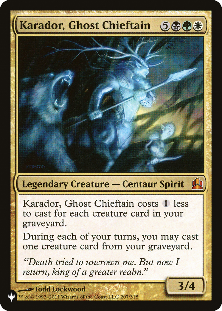 Image of Karador, Ghost Chieftain (LIST-CMD-207) - The List
