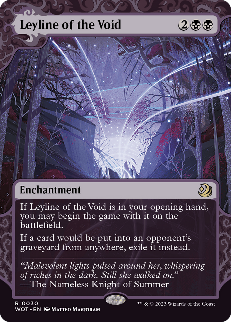 Image of Leyline of the Void (WOT-030) - Wilds of Eldraine: Enchanting Tales: (Showcase) (Borderless) Foil