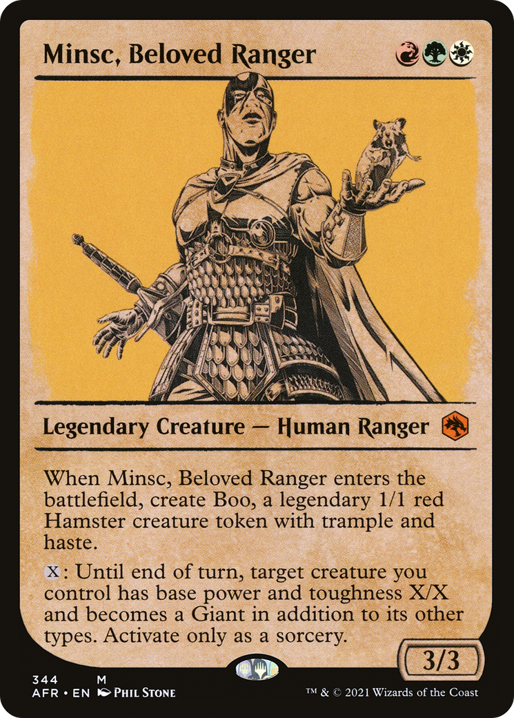 Image of Minsc, Beloved Ranger (Showcase) (AFR-344) - Adventures in the Forgotten Realms: (Showcase) Foil