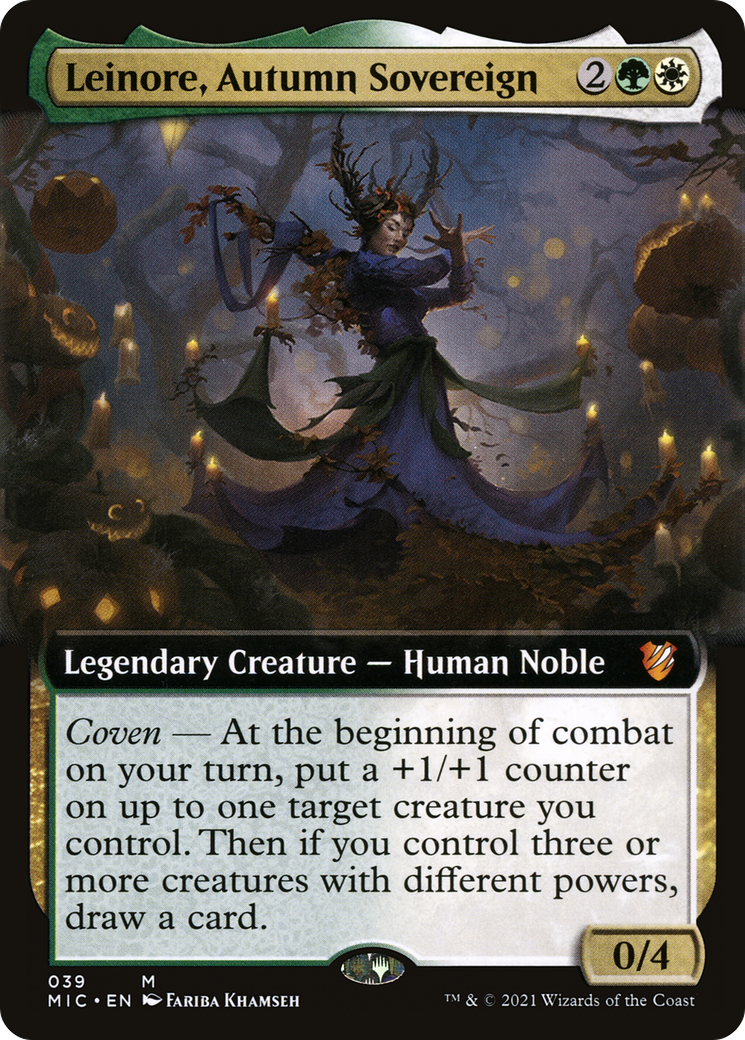 Image of Leinore, Autumn Sovereign (Extended Art) (MIC-039) - Midnight Hunt Commander: (Extended Art)
