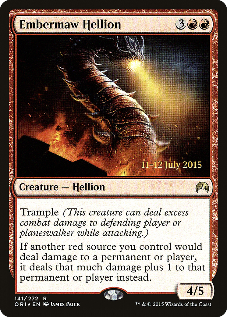 Image of Embermaw Hellion (PRE-141) - Magic Origins Promos Foil