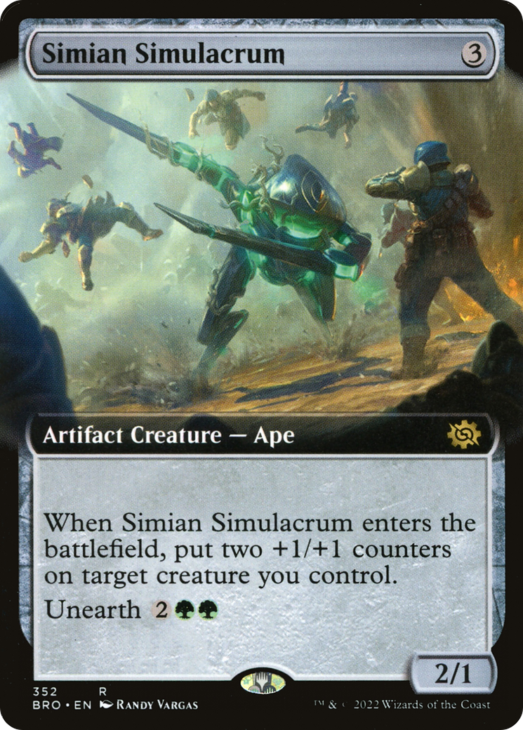 Image of Simian Simulacrum (Extended Art) (BRO-352) - The Brothers' War: (Extended Art) Foil