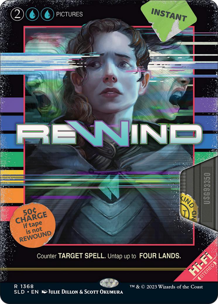 Image of Rewind (SLD-1368) - Secret Lair Drop: (Full Art) (Borderless) Foil