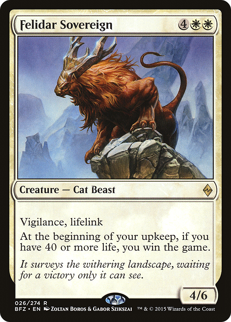 Image of Felidar Sovereign (BFZ-026) - Battle for Zendikar Foil