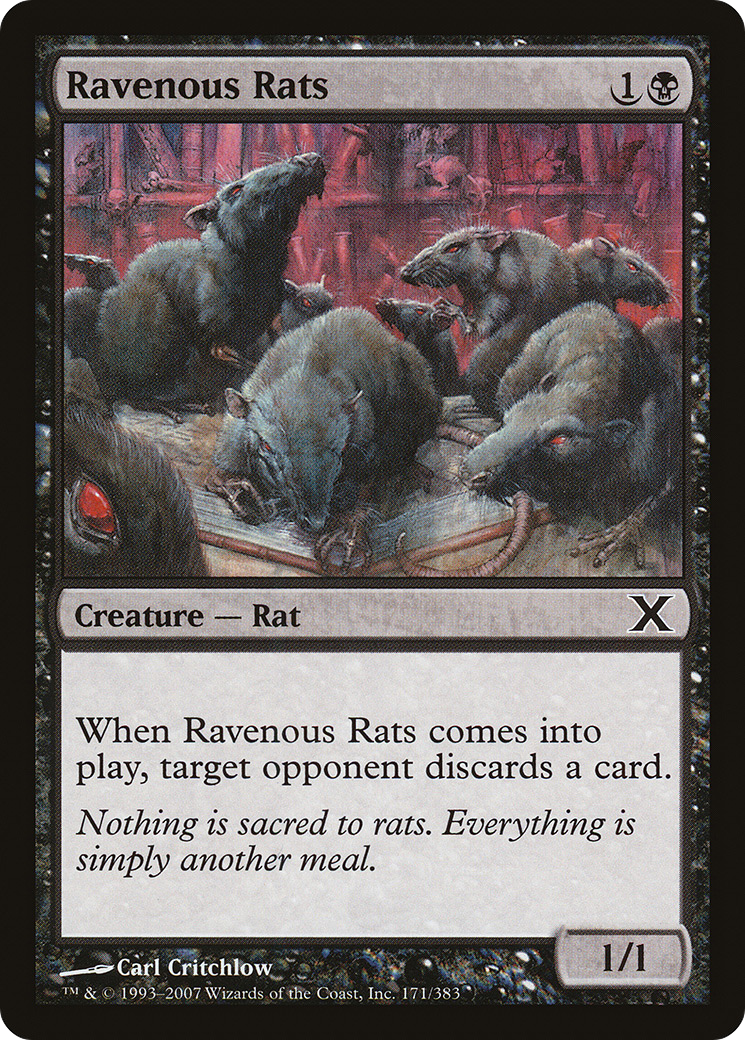 Image of Ravenous Rats (10E-171) - Tenth Edition Foil