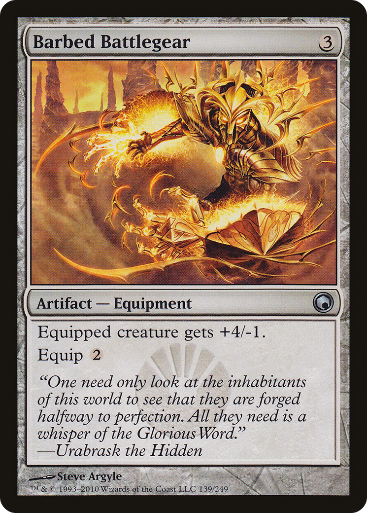 Image of Barbed Battlegear (SOM-139) - Scars of Mirrodin