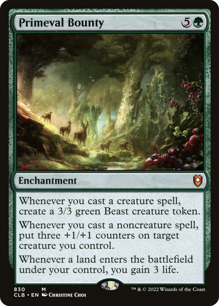 Image of Primeval Bounty (CLB-830) - Commander Legends: Battle for Baldur's Gate